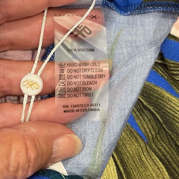 PQ SWIM Cora Floral Blue Cover-Up Pants.Size M/L - Picture 12 of 15